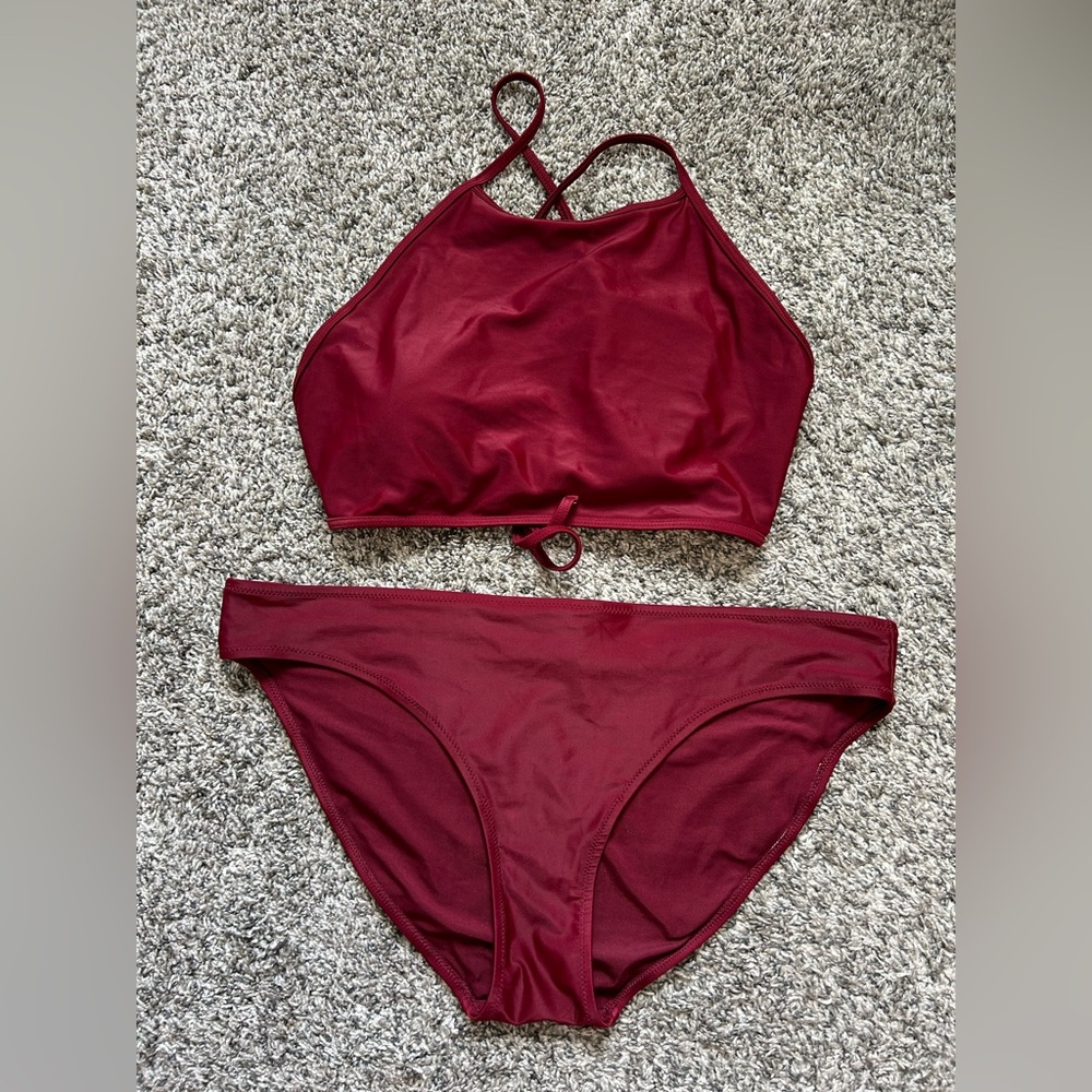 Aerie High Neck Bikini Top & Bottoms - XL Swim SET (top & bottoms)